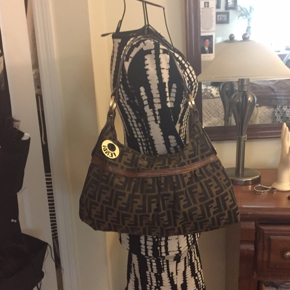 FENDI Zucca, jacquard hobo in Tobacco monogram - Picture 4 of 8